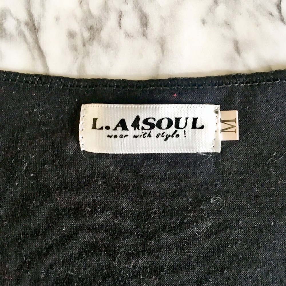 L. A Soul Black Graphic Tank - Picture 2 of 3